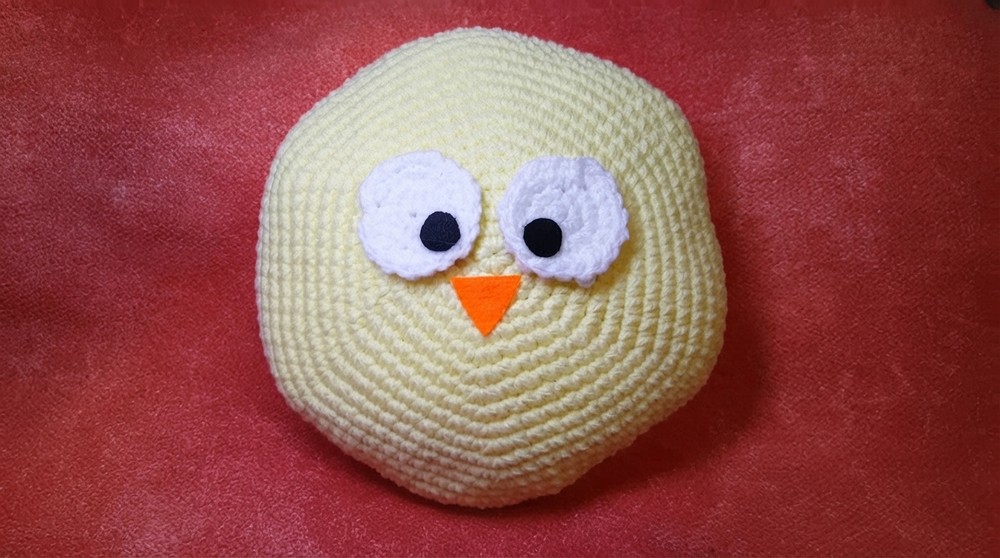 Crochet Chick Mini Pillow Pattern 7