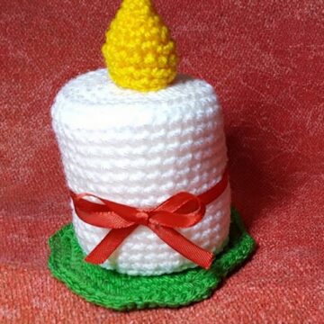 Crochet Christmas Candle Pattern 7