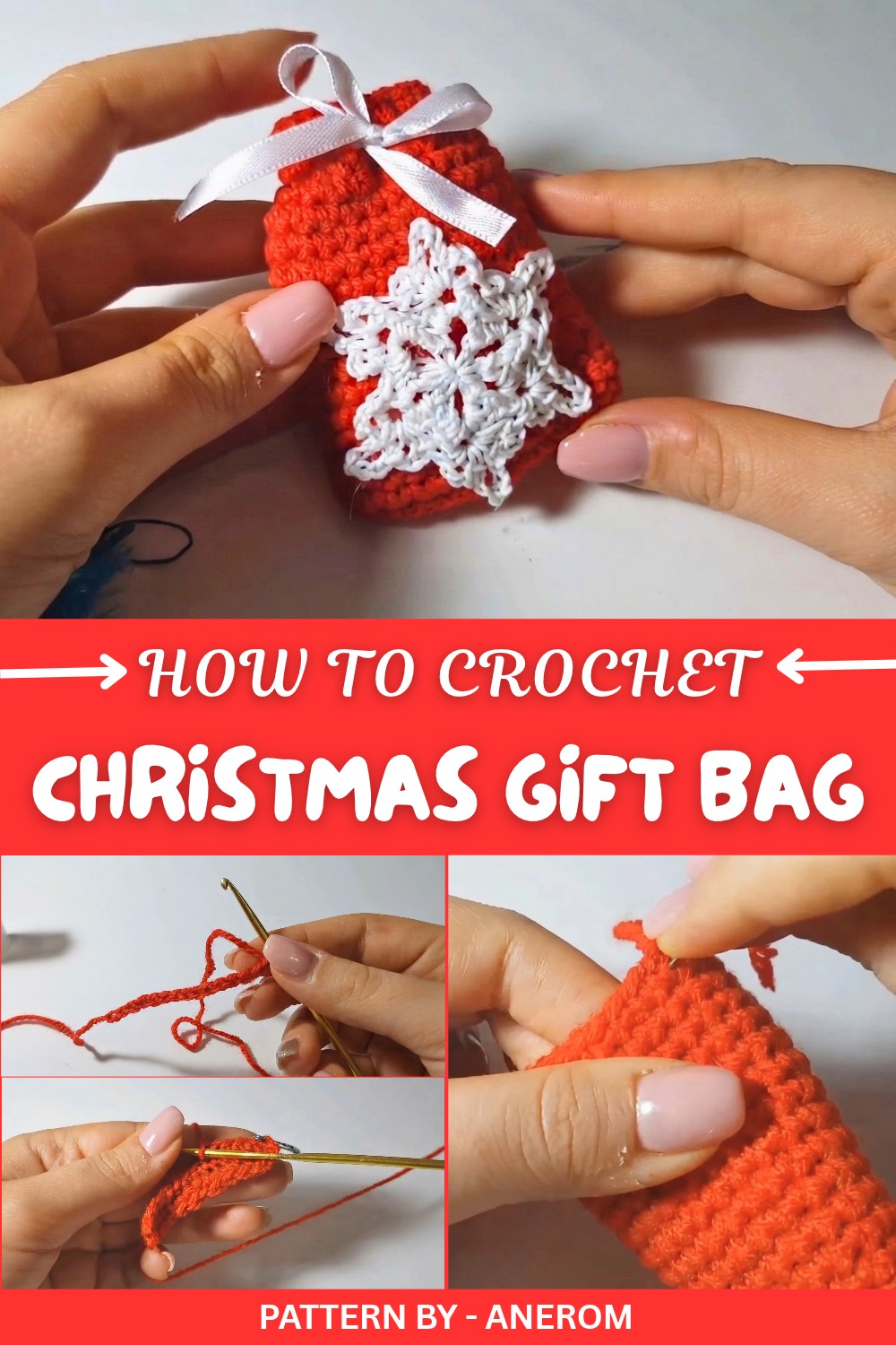Crochet Christmas Gift Bag Pattern