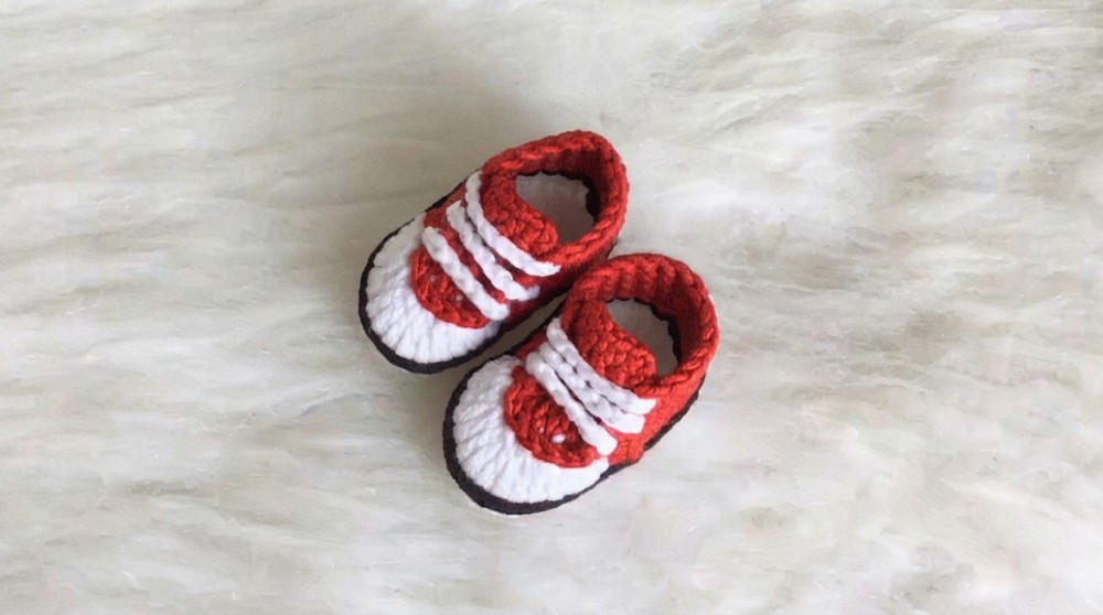 Crochet Converse Shoes Pattern 8