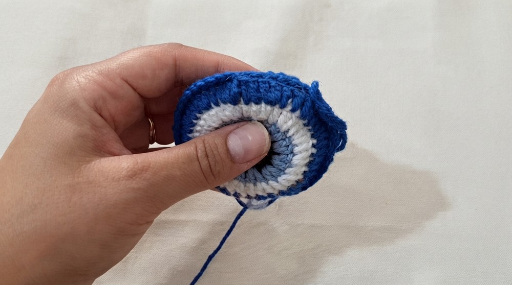 Crochet Evil Eye Keychain Pattern 5