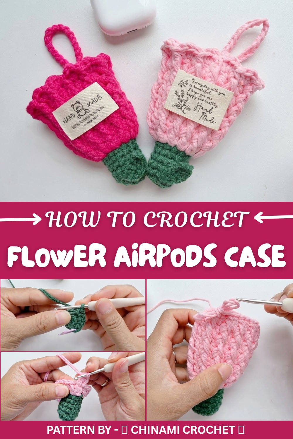 Crochet Flower AirPods Case Pattern