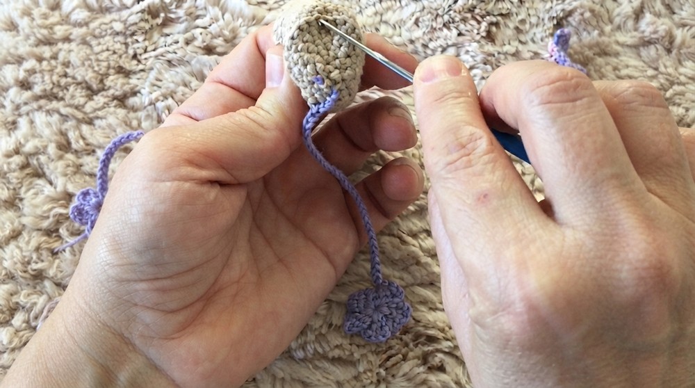Crochet Flower Pot Keychain Pattern 5