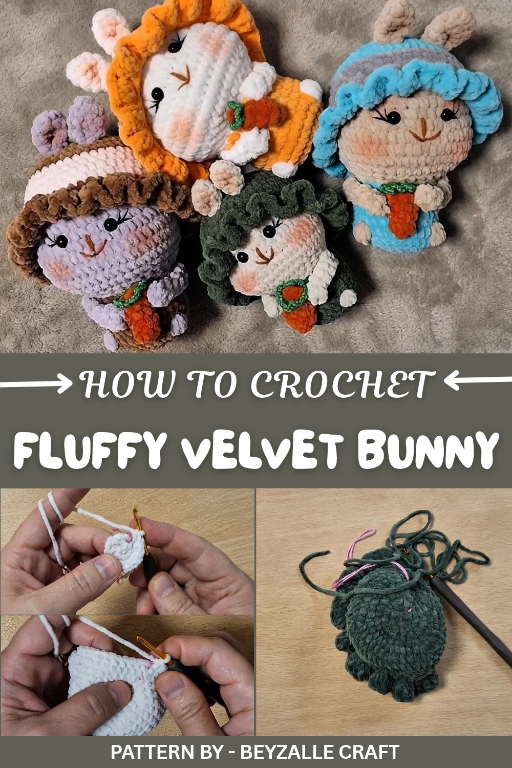 Crochet Fluffy Velvet Bunny Pattern