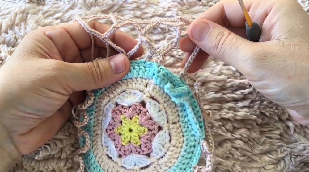 Crochet Foldable Grocery Bag Pattern 5