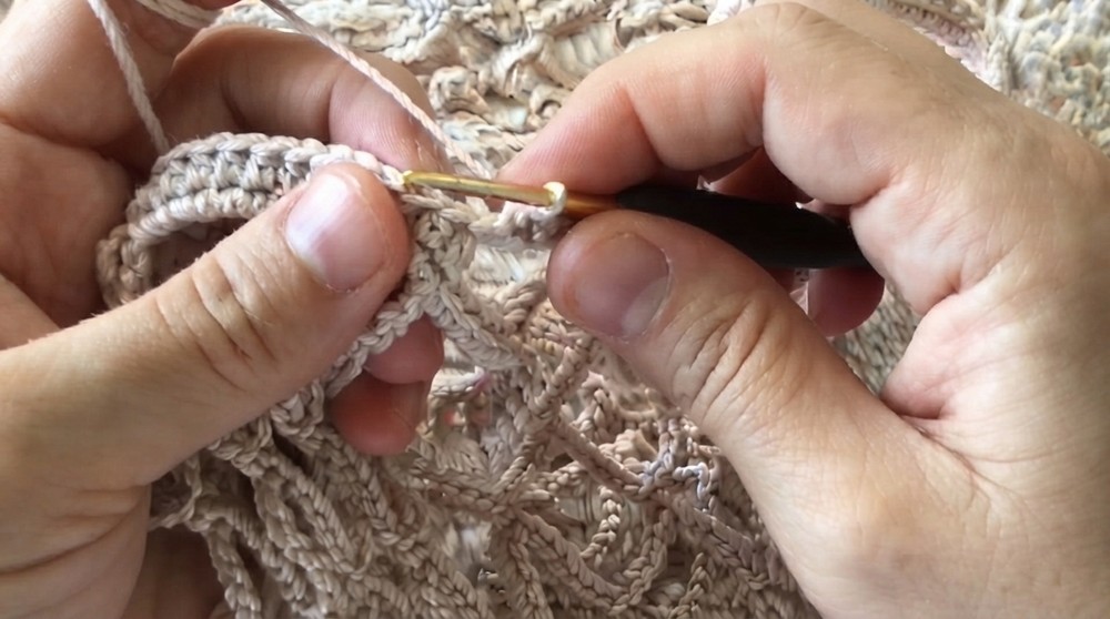 Crochet Foldable Grocery Bag Pattern 6