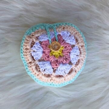 Crochet Foldable Grocery Bag Pattern 7