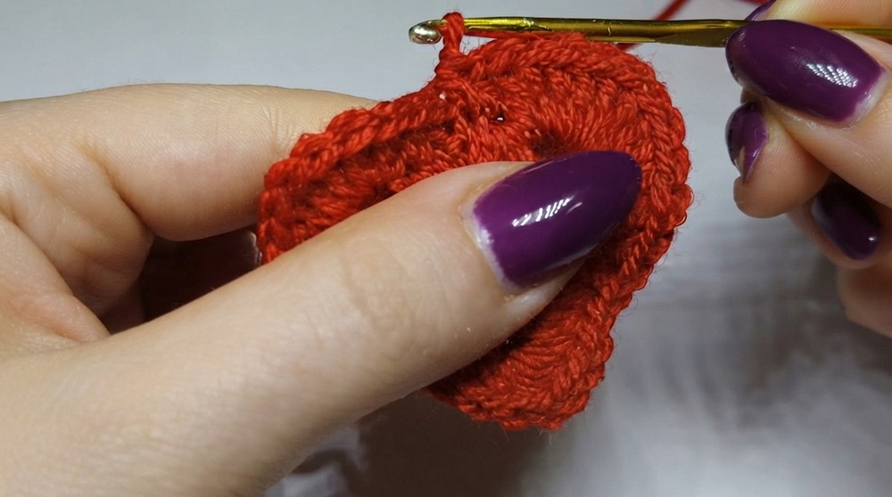 Crochet Heart Earrings Pattern 5