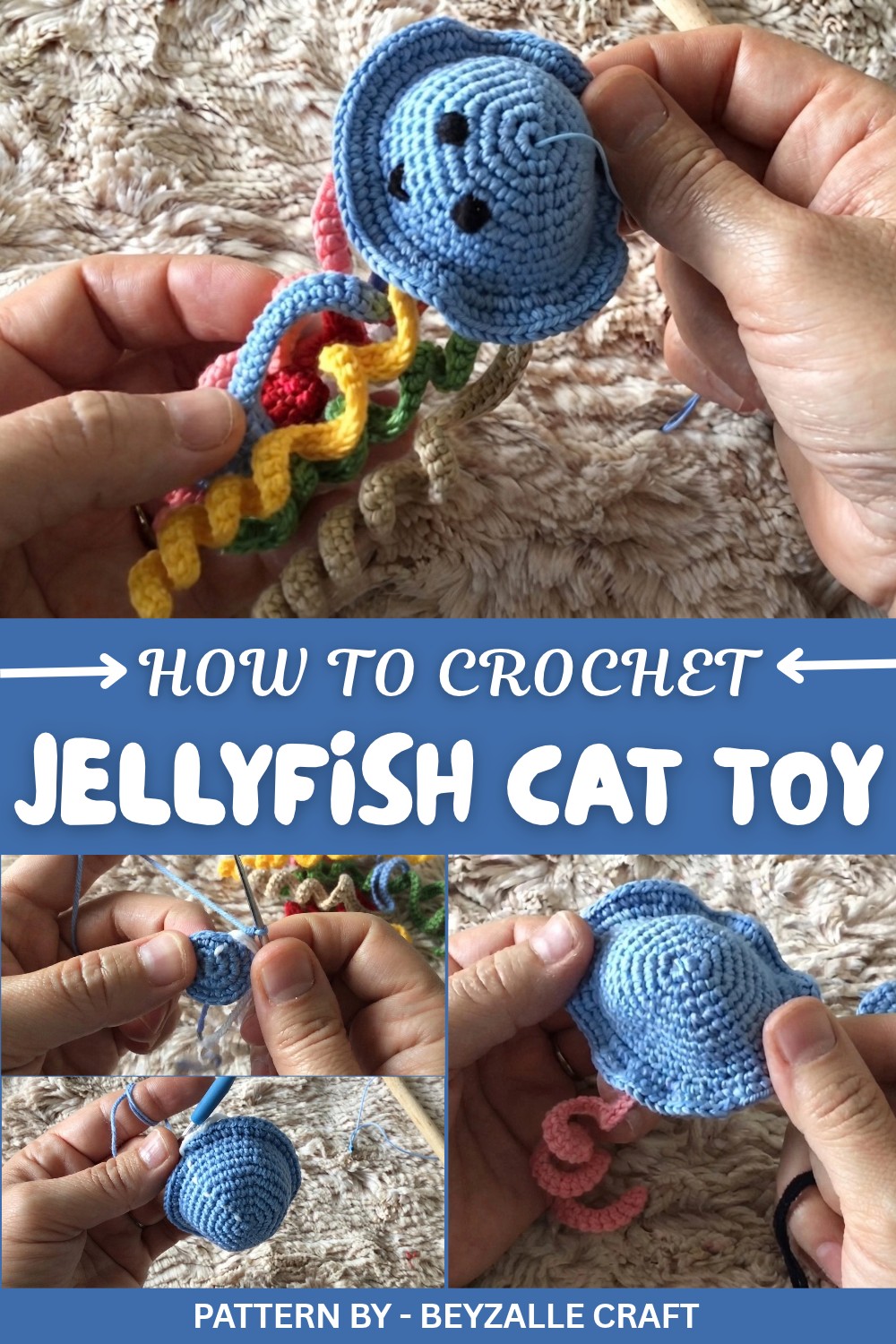 Crochet Jellyfish Cat Toy Pattern