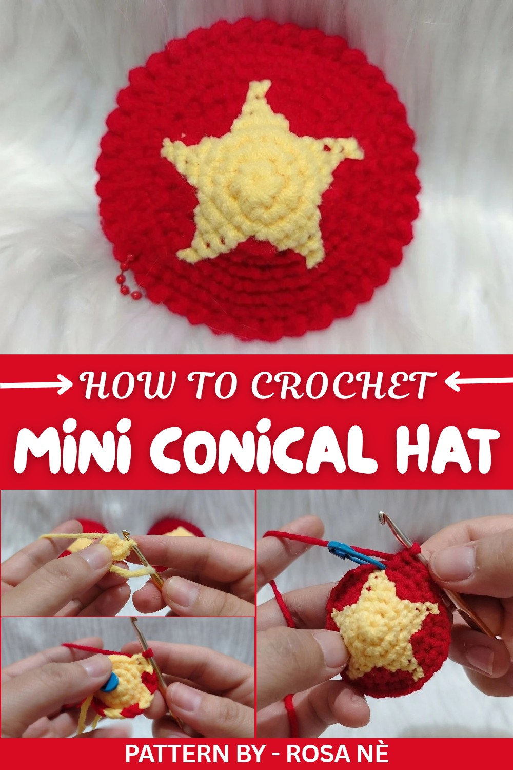 Crochet Mini Conical Hat Pattern