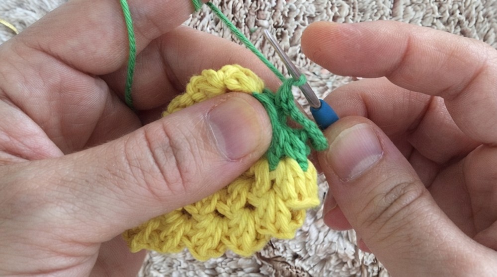 Crochet Raspberry Keychain Pattern 5