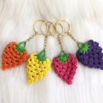 Crochet Raspberry Keychain Pattern 6