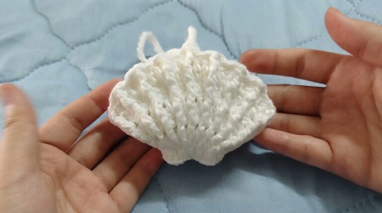 Crochet Seashell Cup Holder Pattern 7