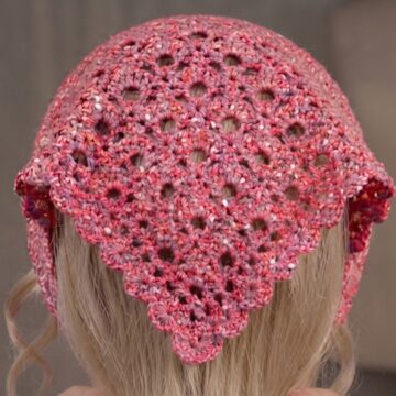 Crochet Sequined Bandana Pattern 7