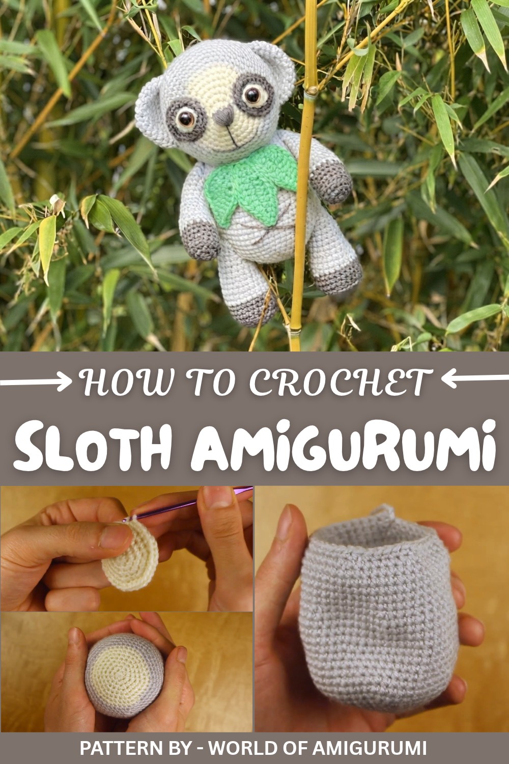 Crochet Sloth Amigurumi Pattern