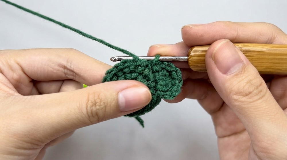 Crochet Snowflake Keychain Pattern 4