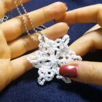 Crochet Snowflake Necklace Pattern 5