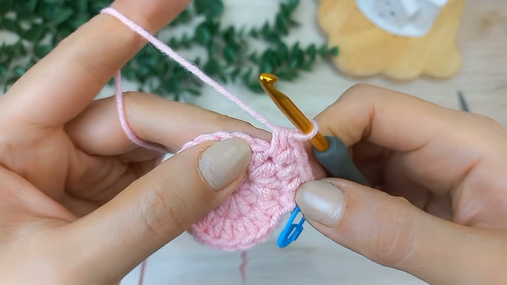 Crochet Strawberry Coaster Pattern 2