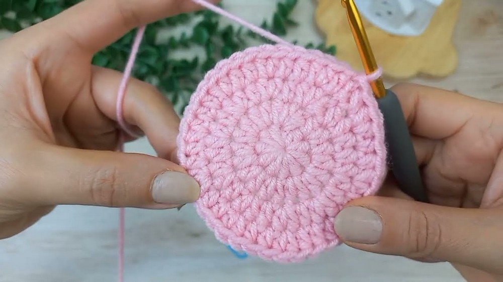 Crochet Strawberry Coaster Pattern 3