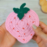 Crochet Strawberry Coaster Pattern 8