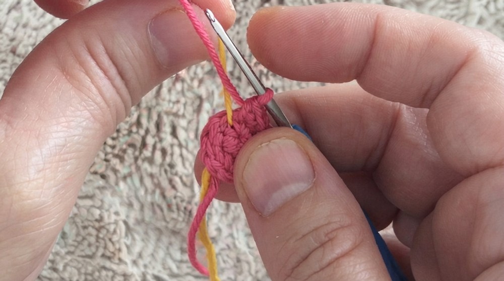 Crochet Strawberry Keychain Pattern 1
