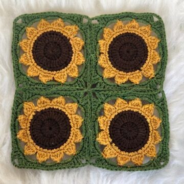 Crochet Sunflower Motif Pattern 6