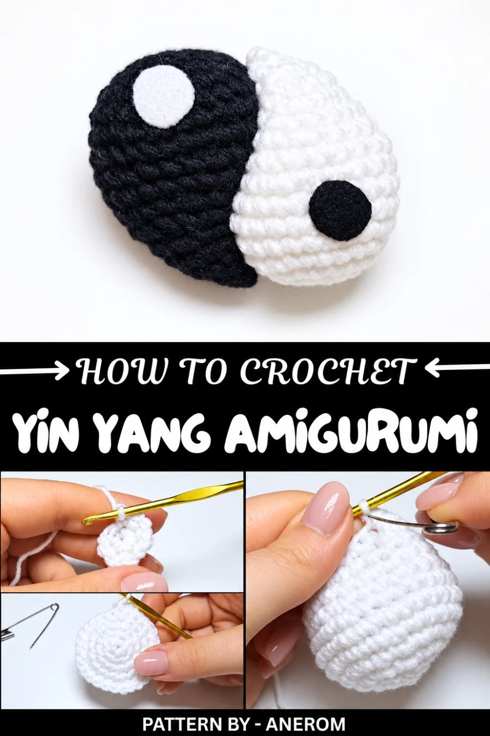Crochet Yin Yang Amigurumi Pattern