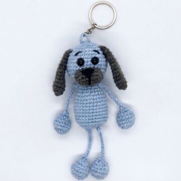 Cute Crochet Dog Keychain Pattern 6