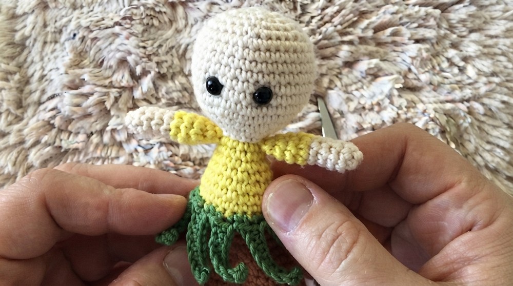 Cute Crochet Girl In A Pot Pattern 5