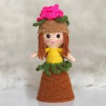 Cute Crochet Girl In A Pot Pattern 7