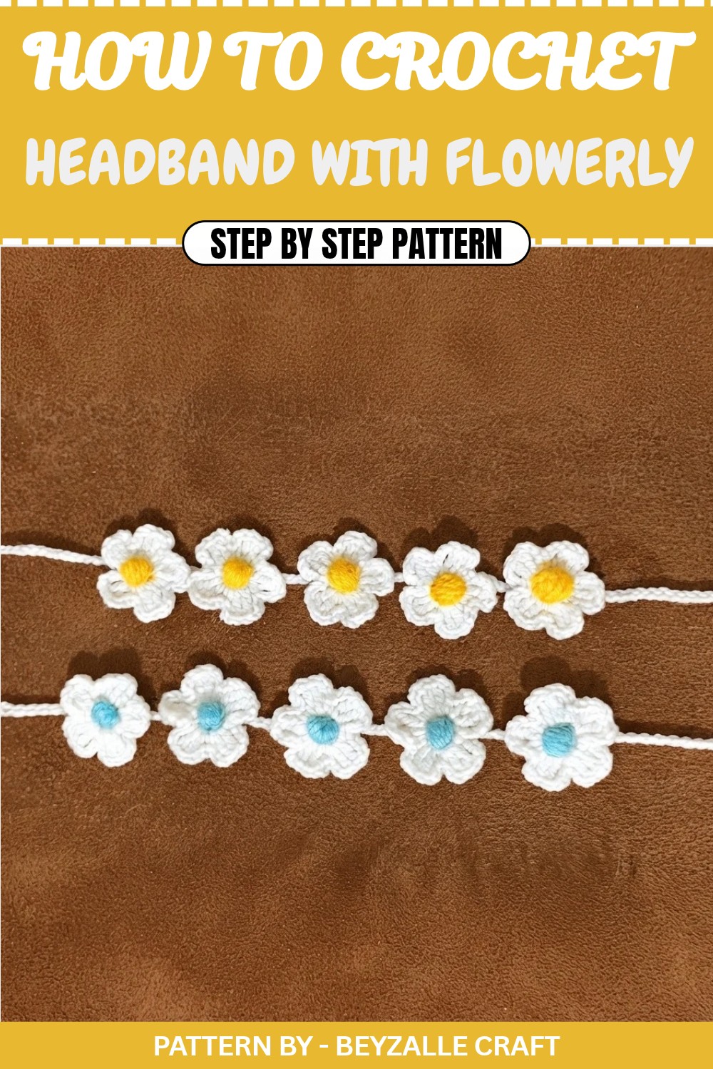 Cute Crochet Headband With Flowerly Pattern