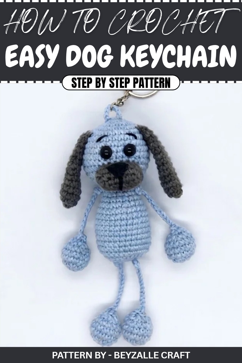 Easy Crochet Dog Keychain Pattern