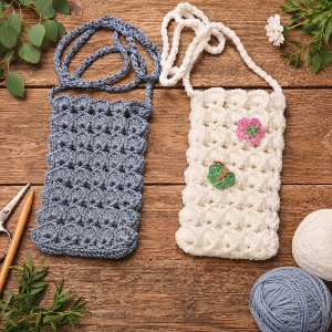 _Easy Crochet Phone Pouch Pattern 7