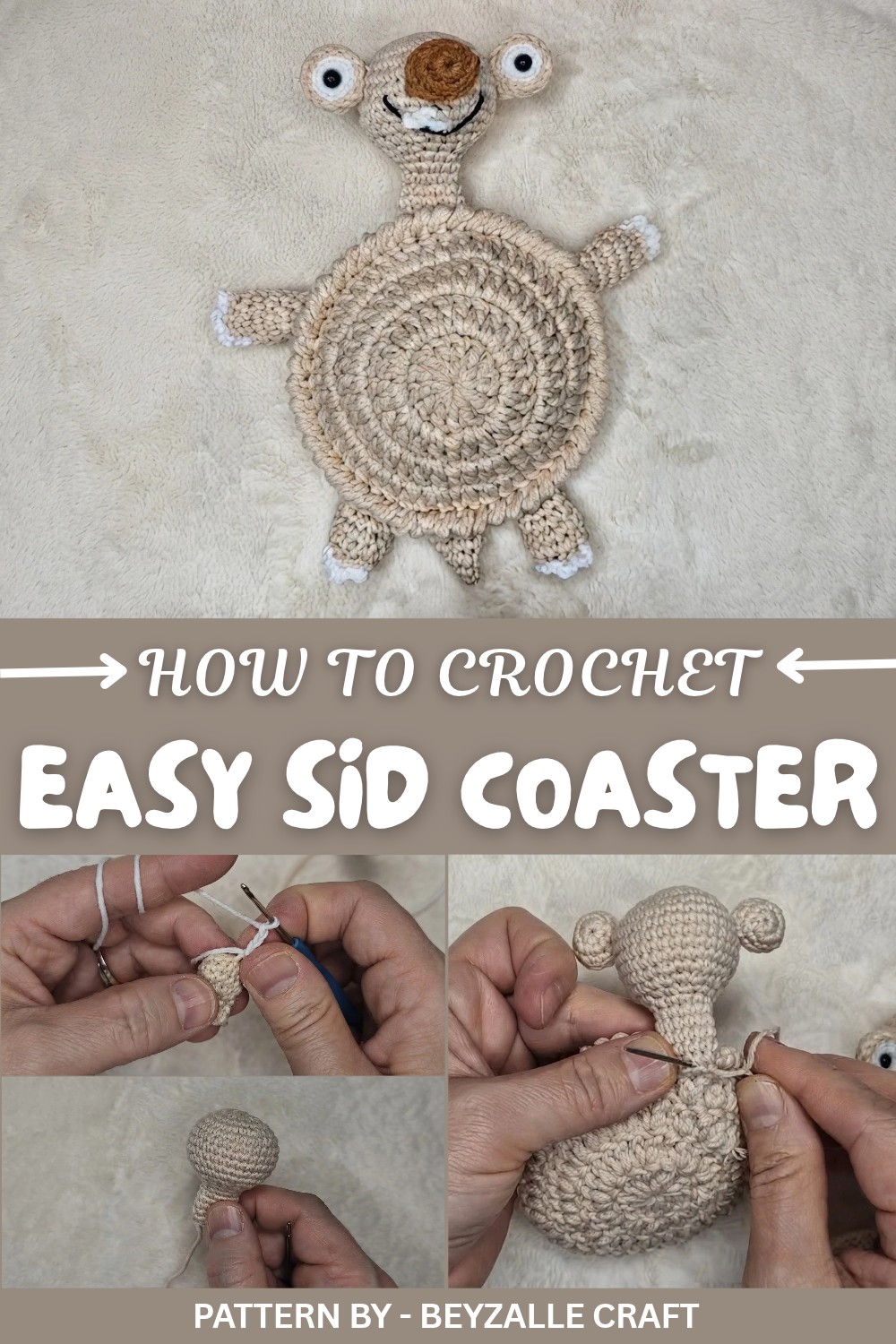 _Easy Crochet Sid Coaster Pattern