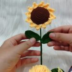 Easy Crochet Sunflower Stem Pattern 6