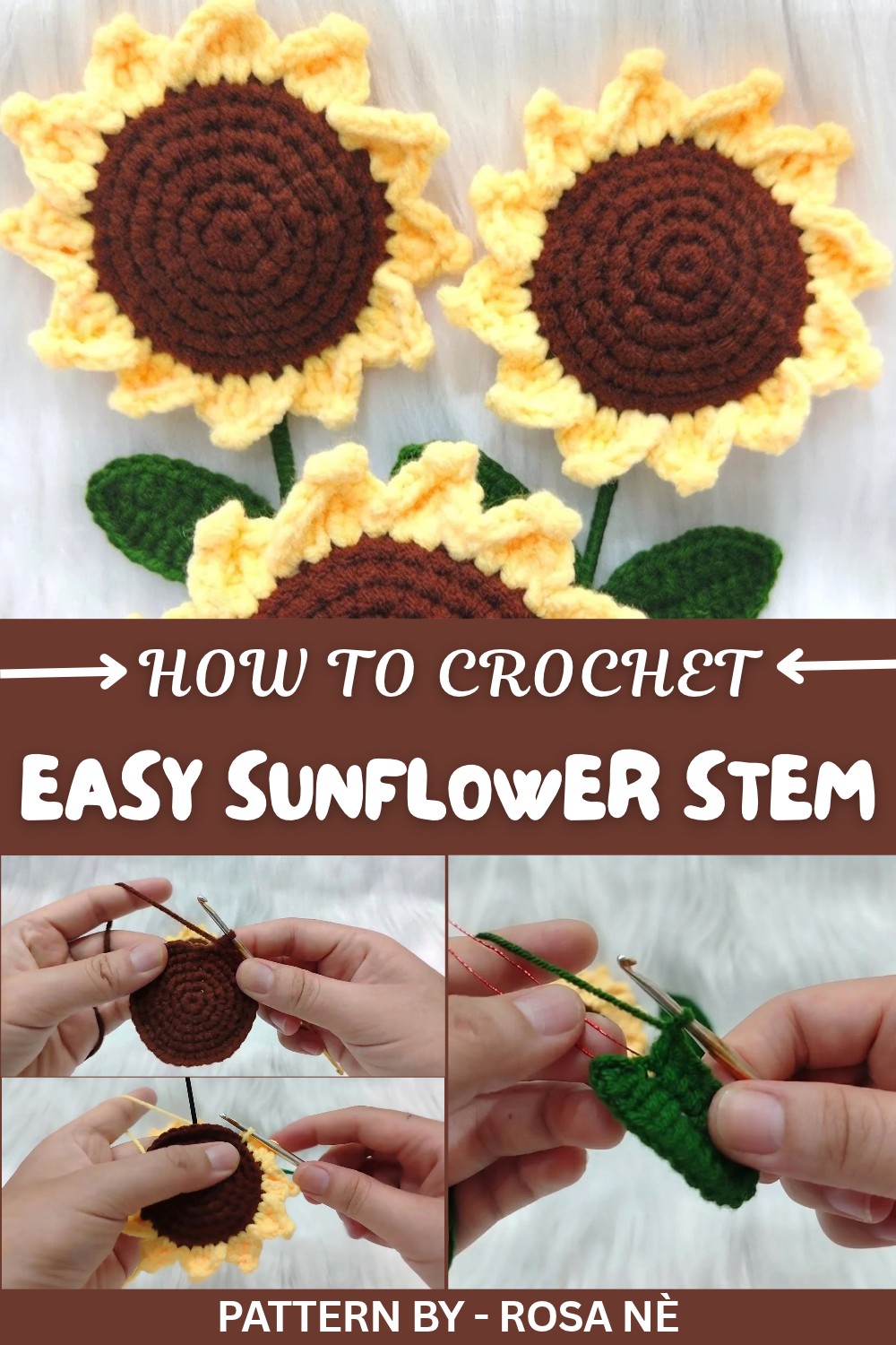 Easy Crochet Sunflower Stem Pattern