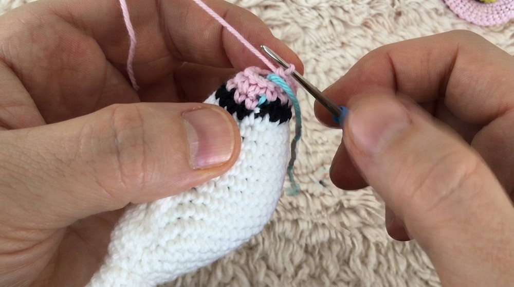 Easy Crochet Swan Teether Pattern 4