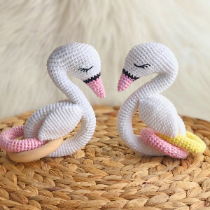 Easy Crochet Swan Teether Pattern 8