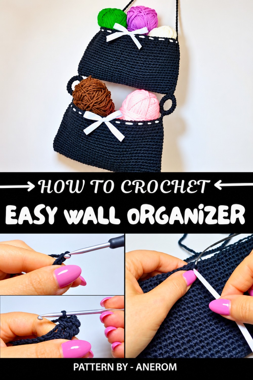 Easy Crochet Wall Organizer Pattern