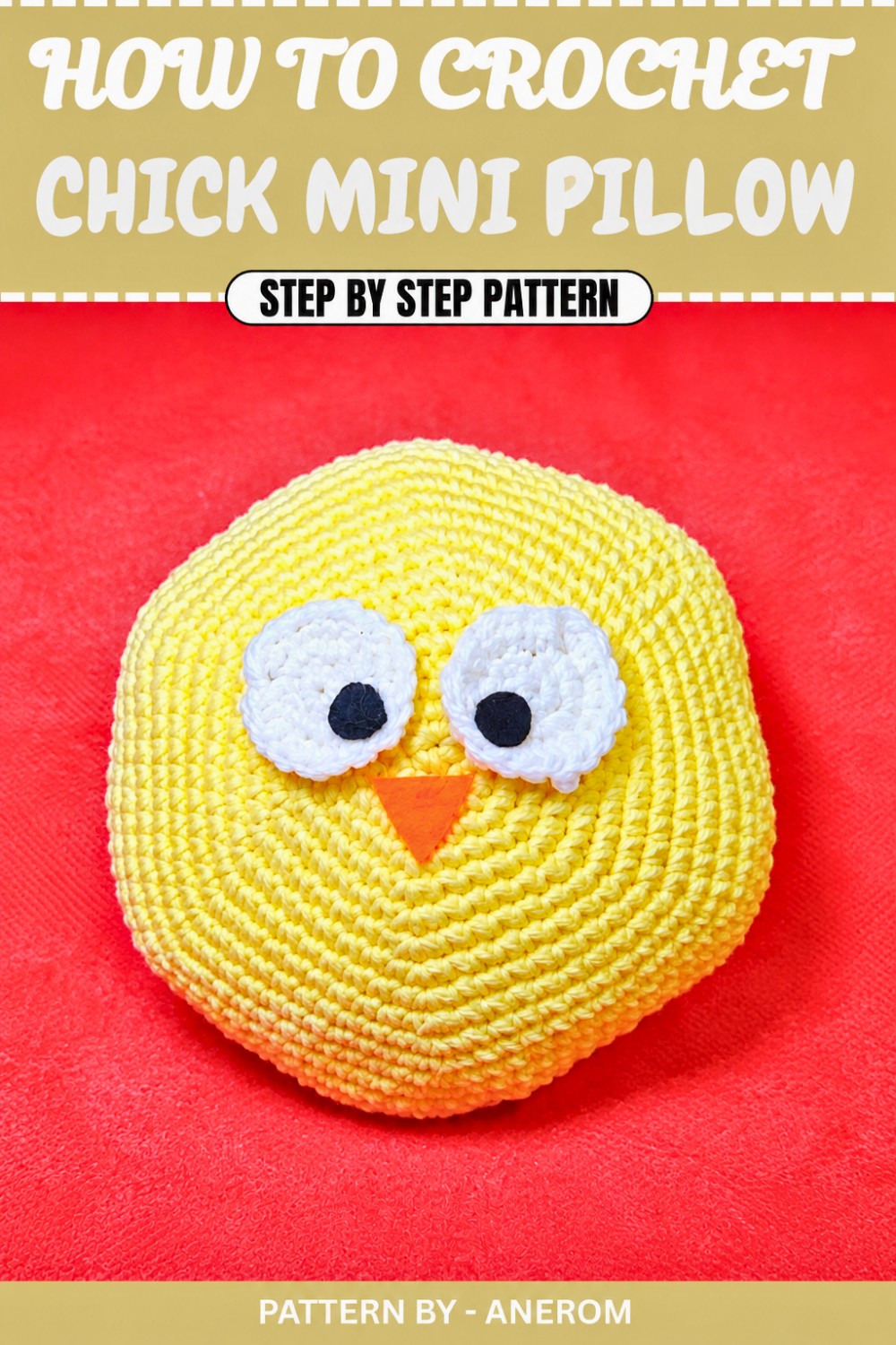 Free Crochet Chick Mini Pillow Pattern