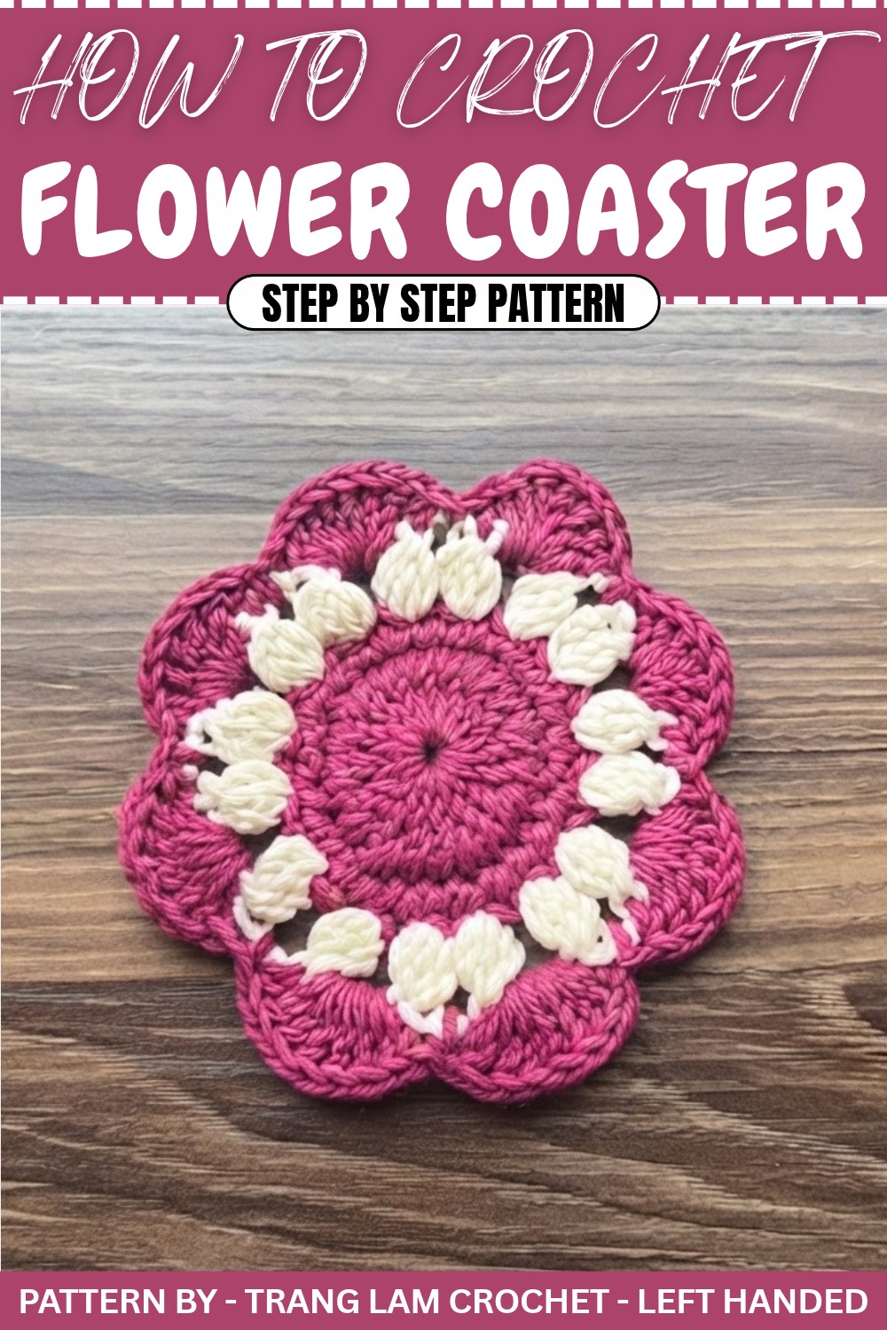 Free Crochet Flower Coaster Pattern