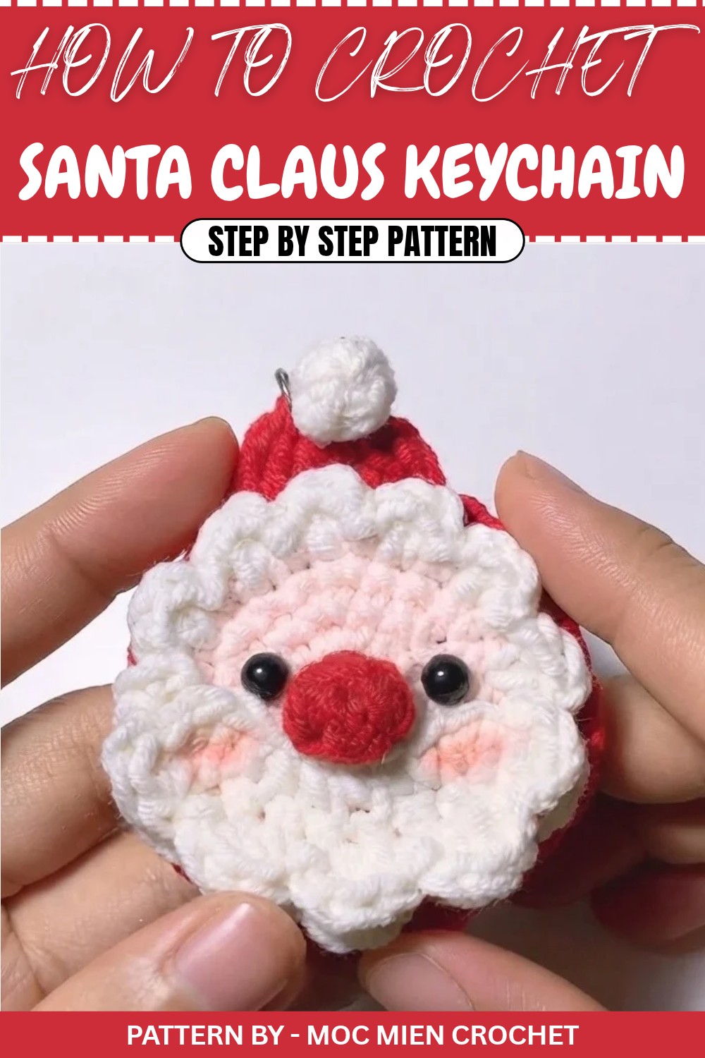 Free Crochet Santa Claus Keychain Pattern
