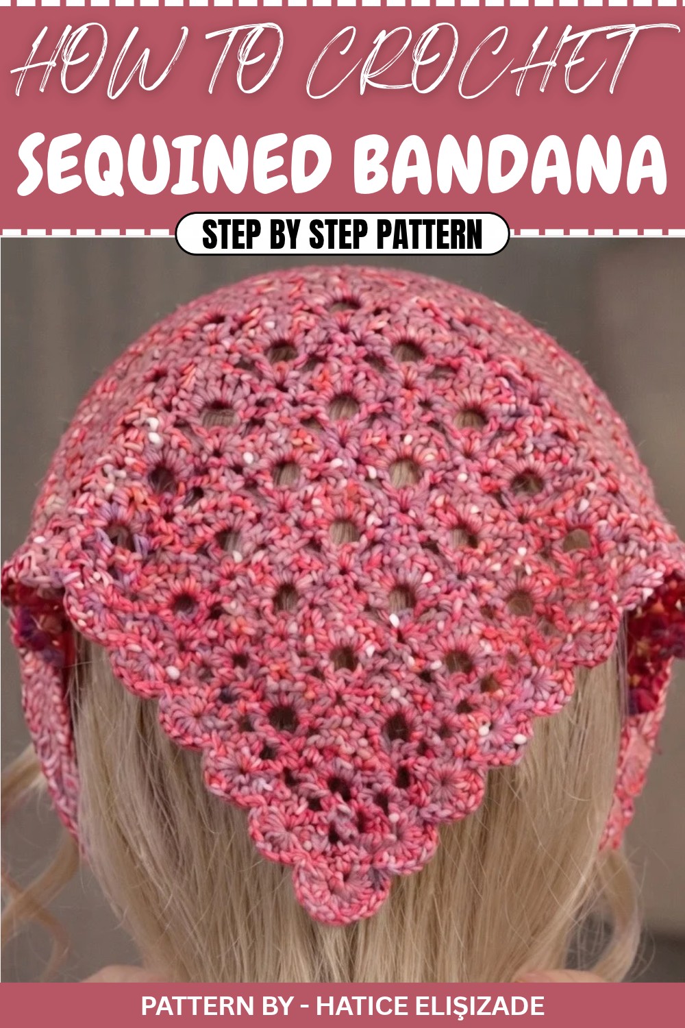 Free Crochet Sequined Bandana Pattern