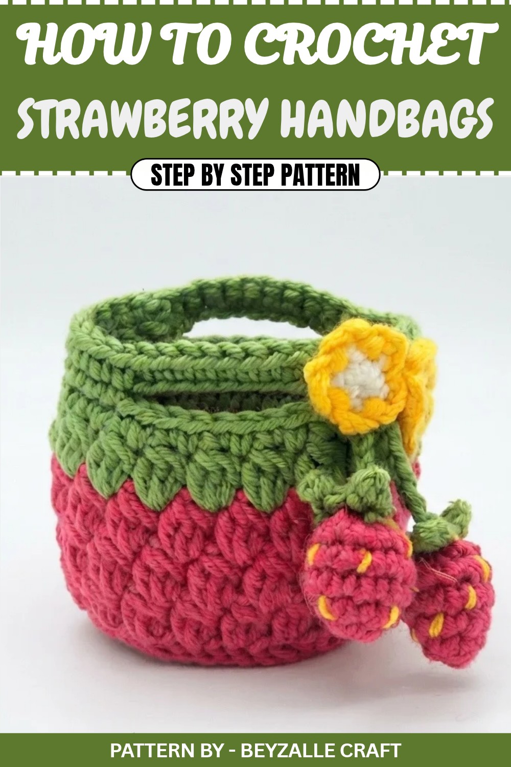 Free Crochet Strawberry Handbags Pattern