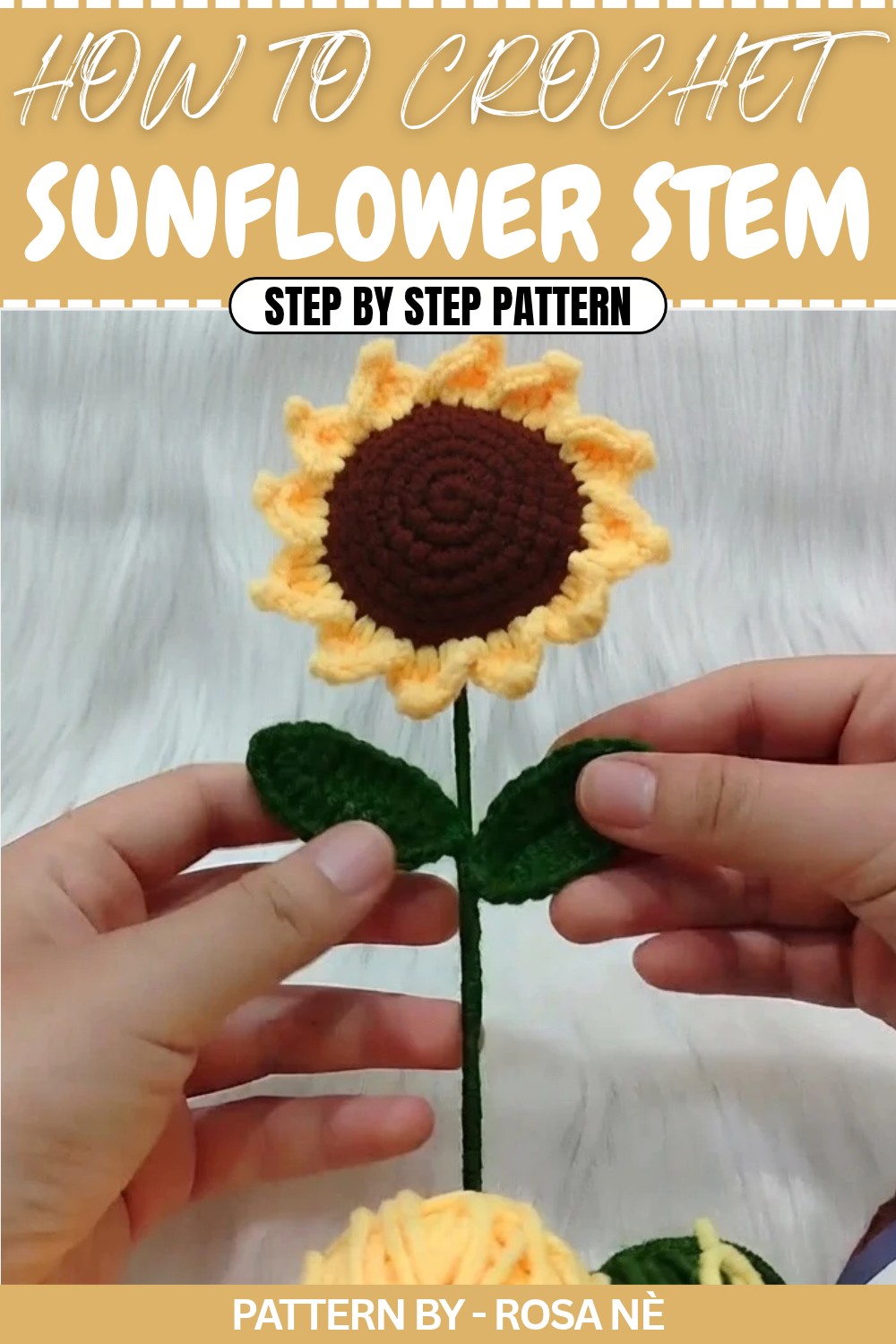 Free Crochet Sunflower Stem Pattern