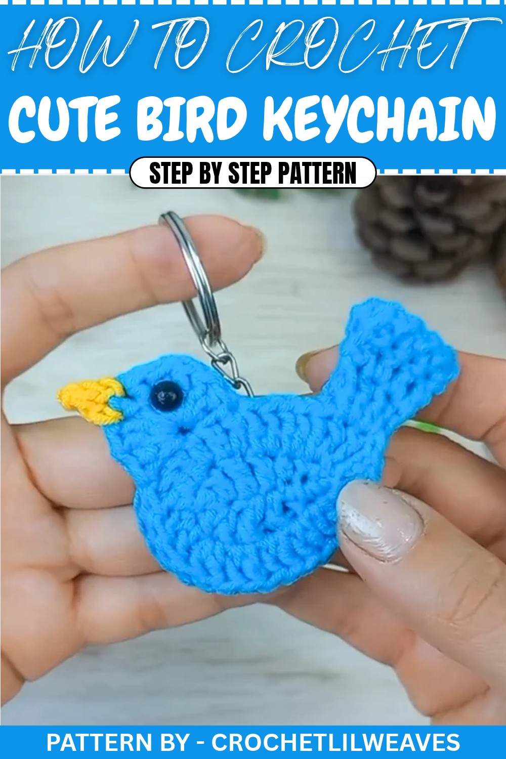 Free Easy Crochet Bird Keychain Pattern