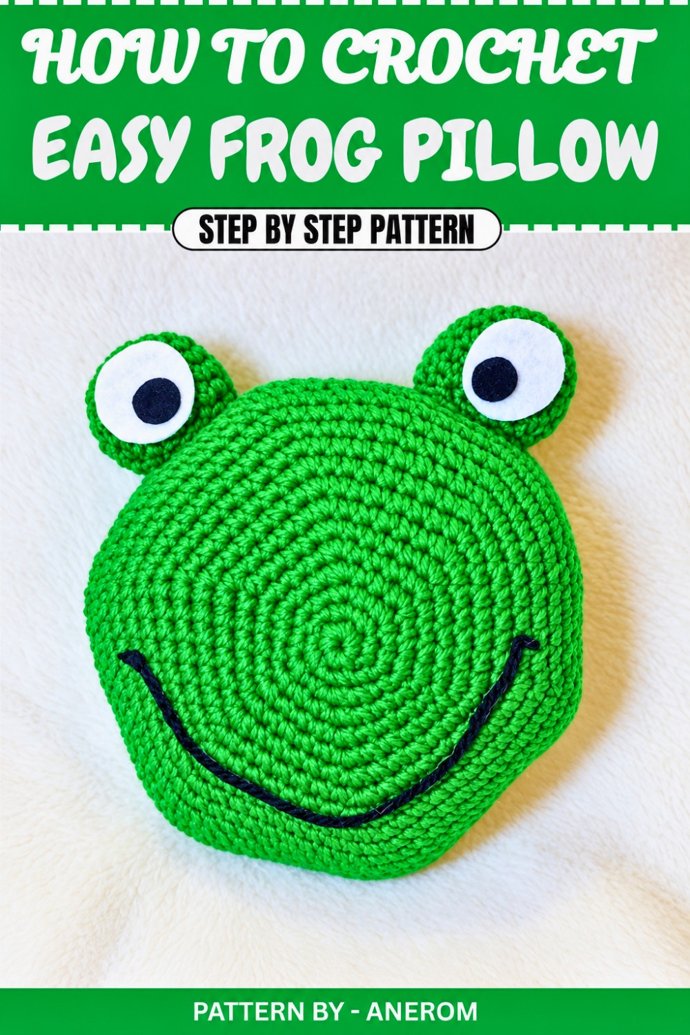 Free Easy Crochet Frog Pillow Pattern