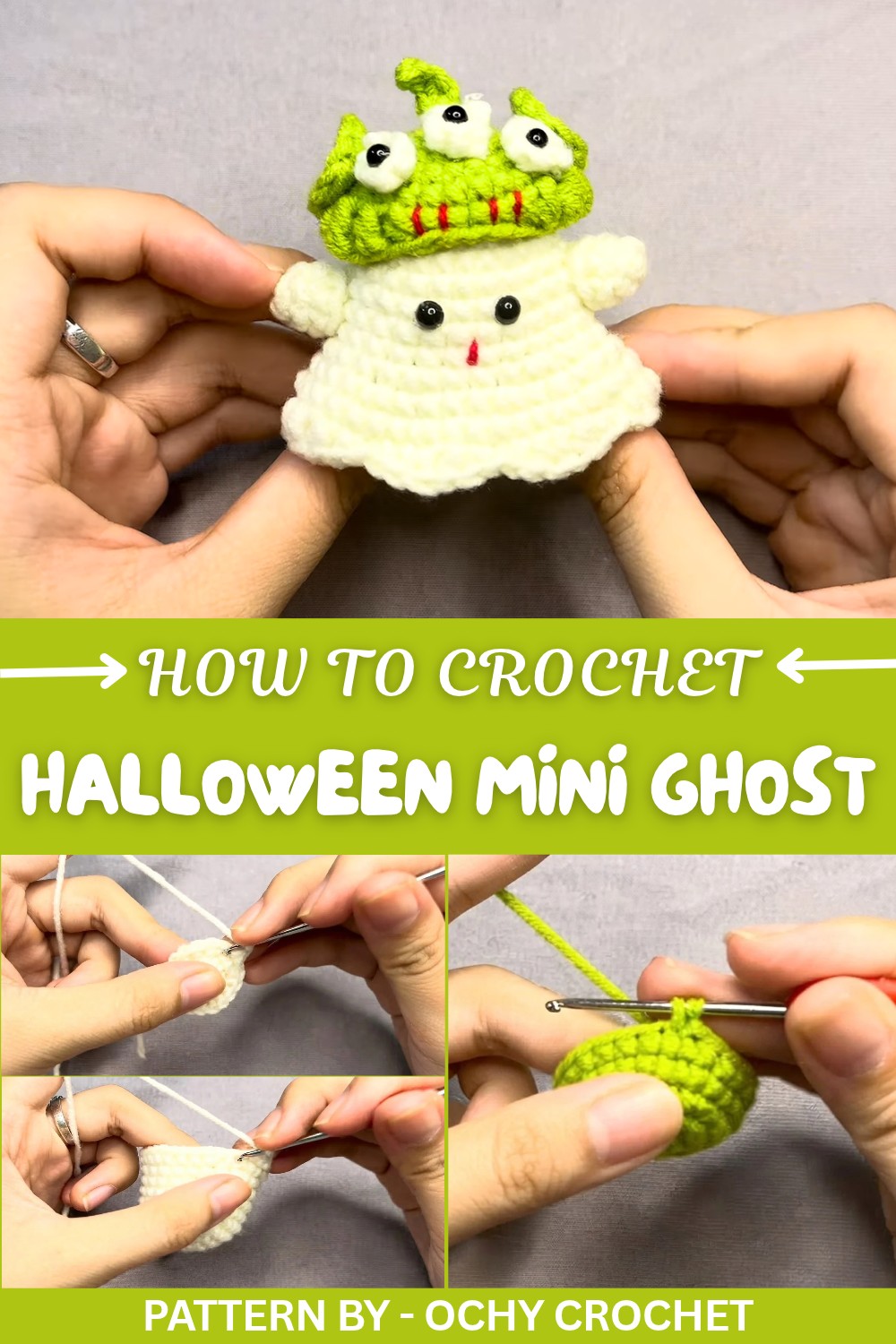 Halloween Crochet Mini Ghost Pattern