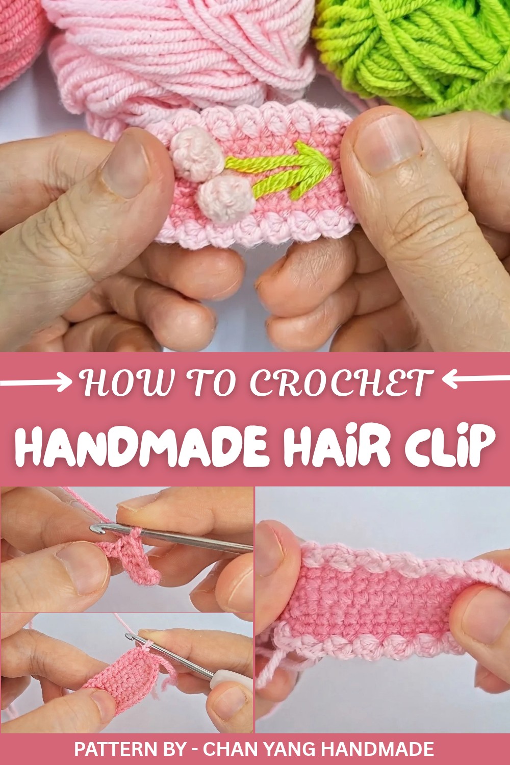 Handmade Crochet Hair Clip Pattern