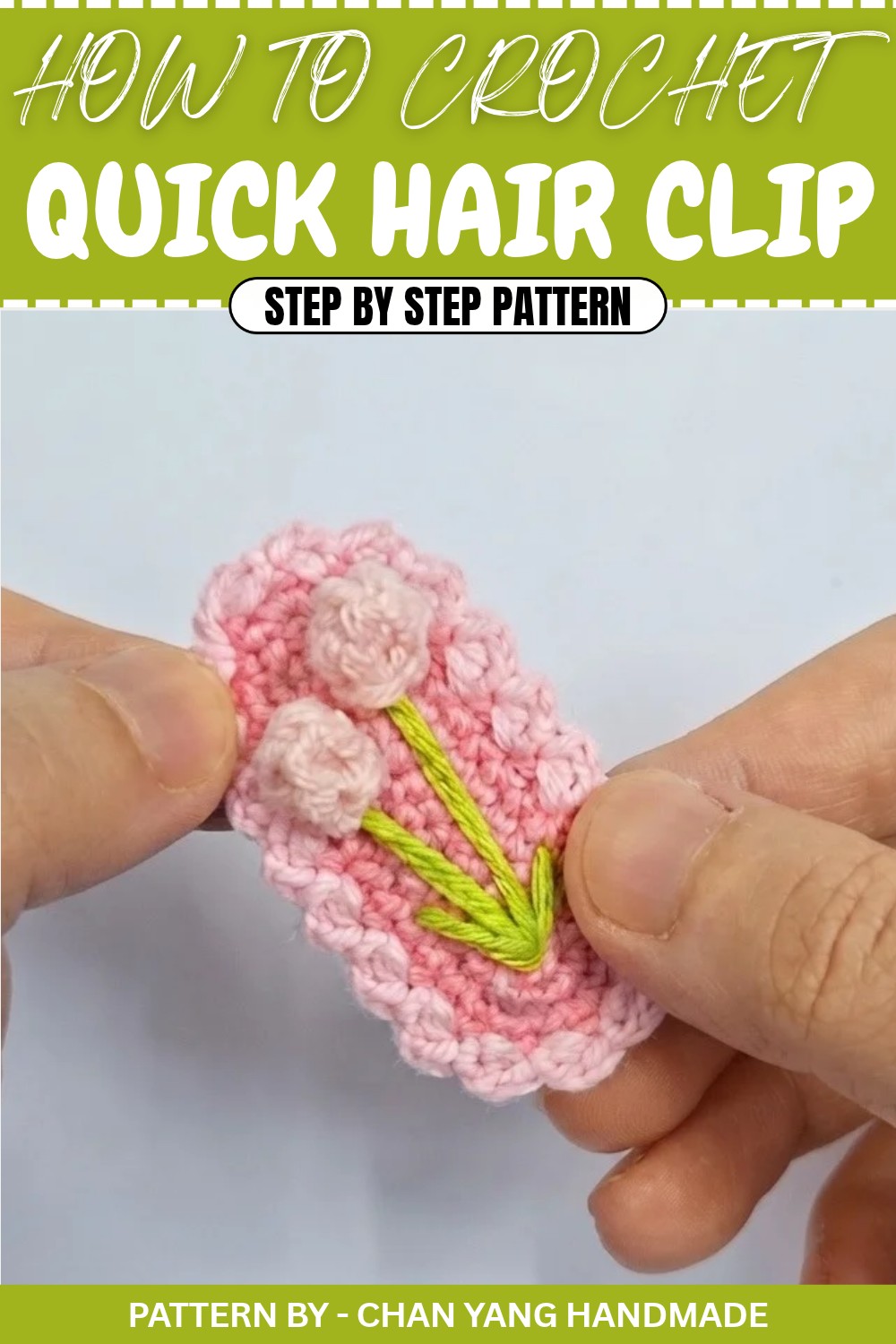 Quick Crochet Hair Clip Pattern